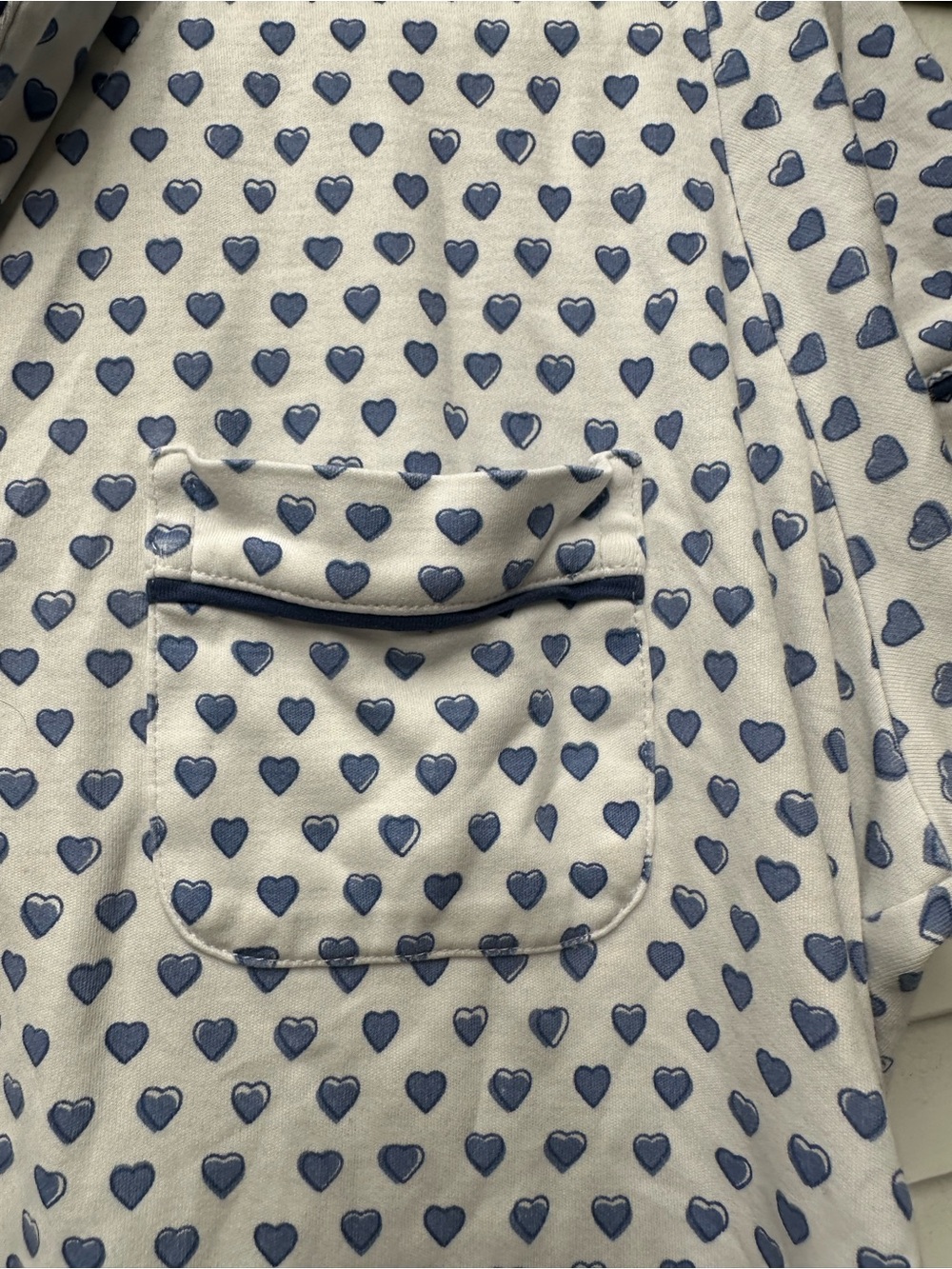 Roller Rabbit Blue Heart-Print Polo Pajama Top - Picture 4 of 5